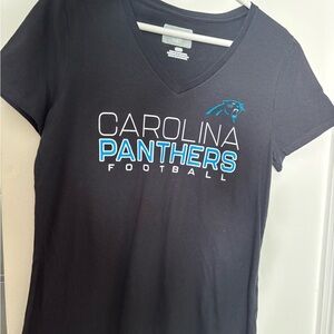 NFL Black V-Neck Tee with White Logo